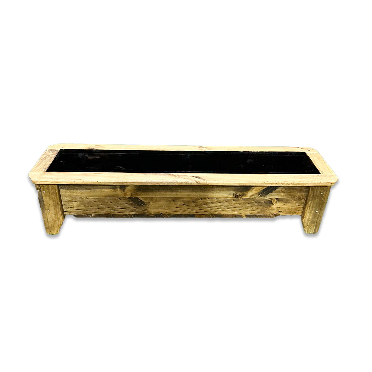 Macetero O Jardinera De Madera Color Roble 125x35x30