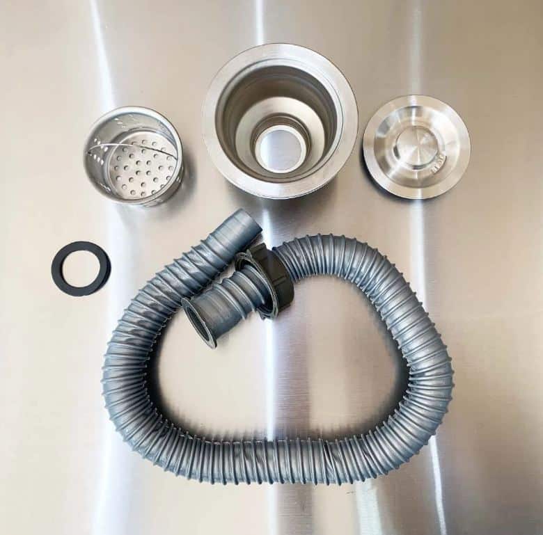 Lavafondo Doble de Acero Inoxidable 120x60x90 cm sin Griferia