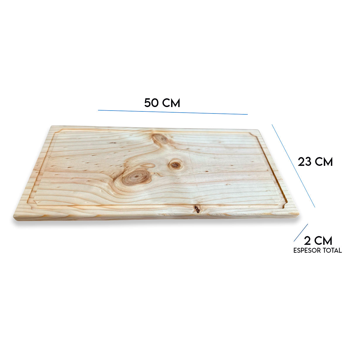 Tabla de Picoteo mod 1 Pino 50x23x2 cm