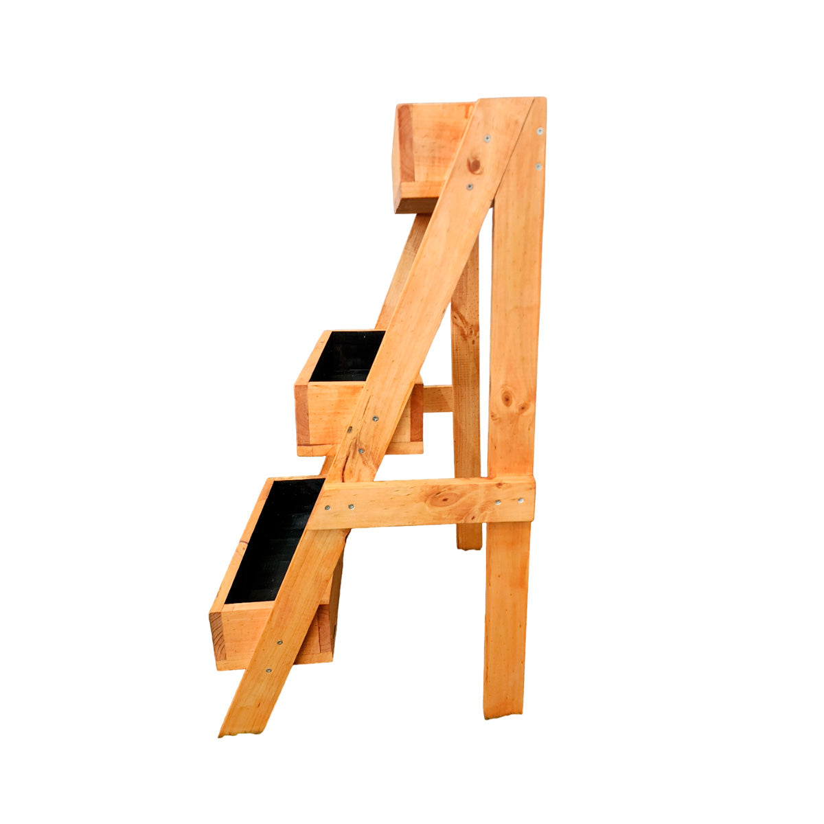 Jardinera de Madera 3 Niveles Color Alerce 96x50x55