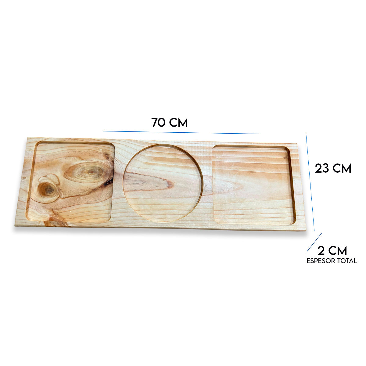 Pack 10 Tablas de Picoteo Pino 70x23 cm