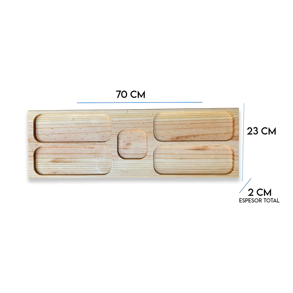 Pack 10 Tablas de Picoteo Pino 70x23x2 cm