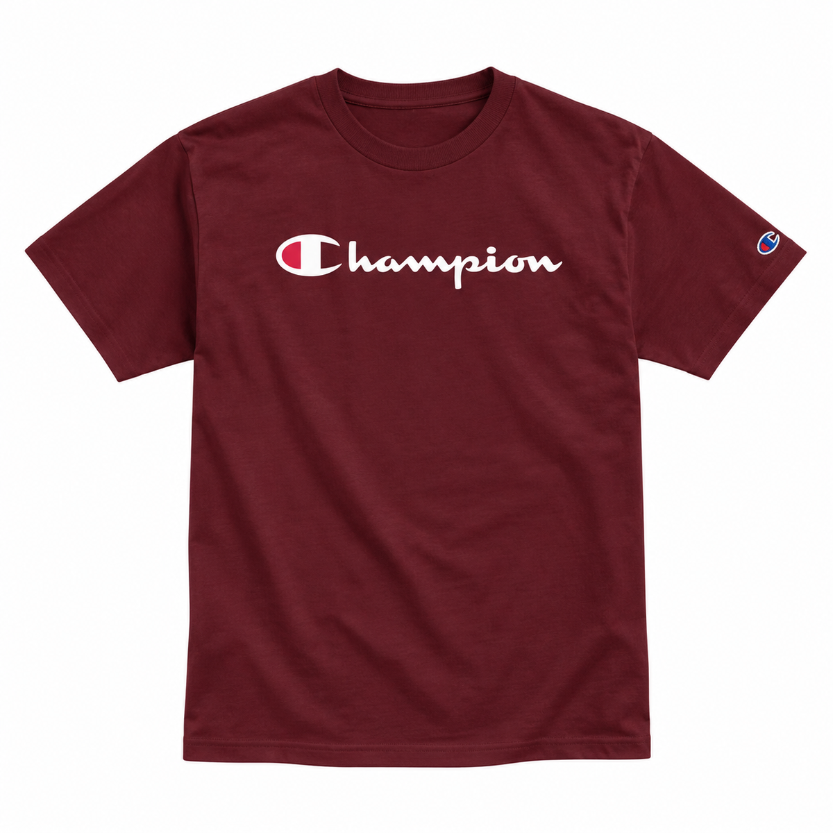 Polera Champion Unisex Logo Frontal Maroon