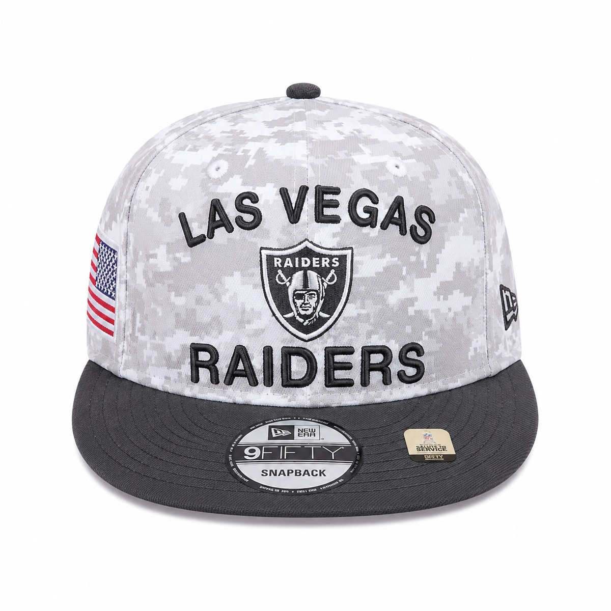 Gorro New Era 9FIFTY Las Vegas Raiders Camuflaje Gris Snapback