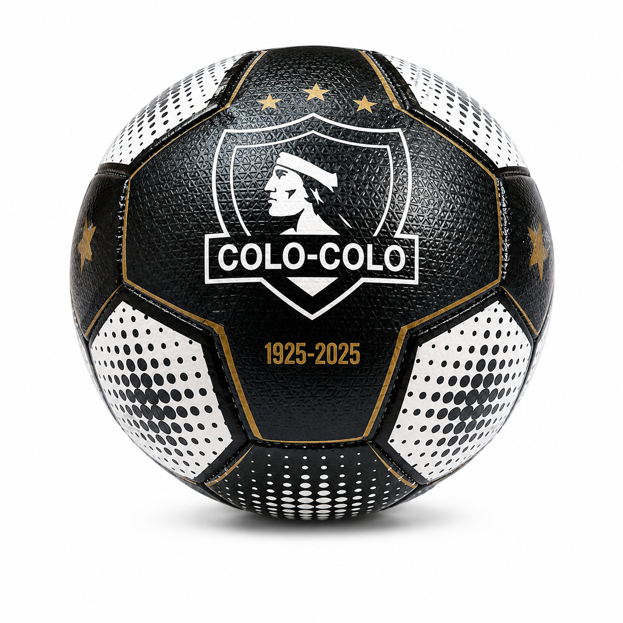 MINI Balón de Fútbol Colo-Colo Centenario 1925-2025 Negro/Dorado