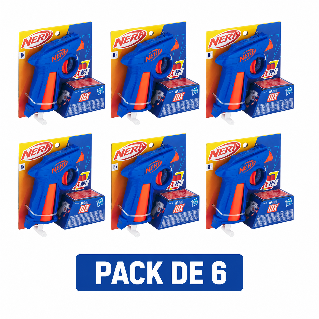 Pack de 6 Nerf N Series Flex Gun Original Hasbro
