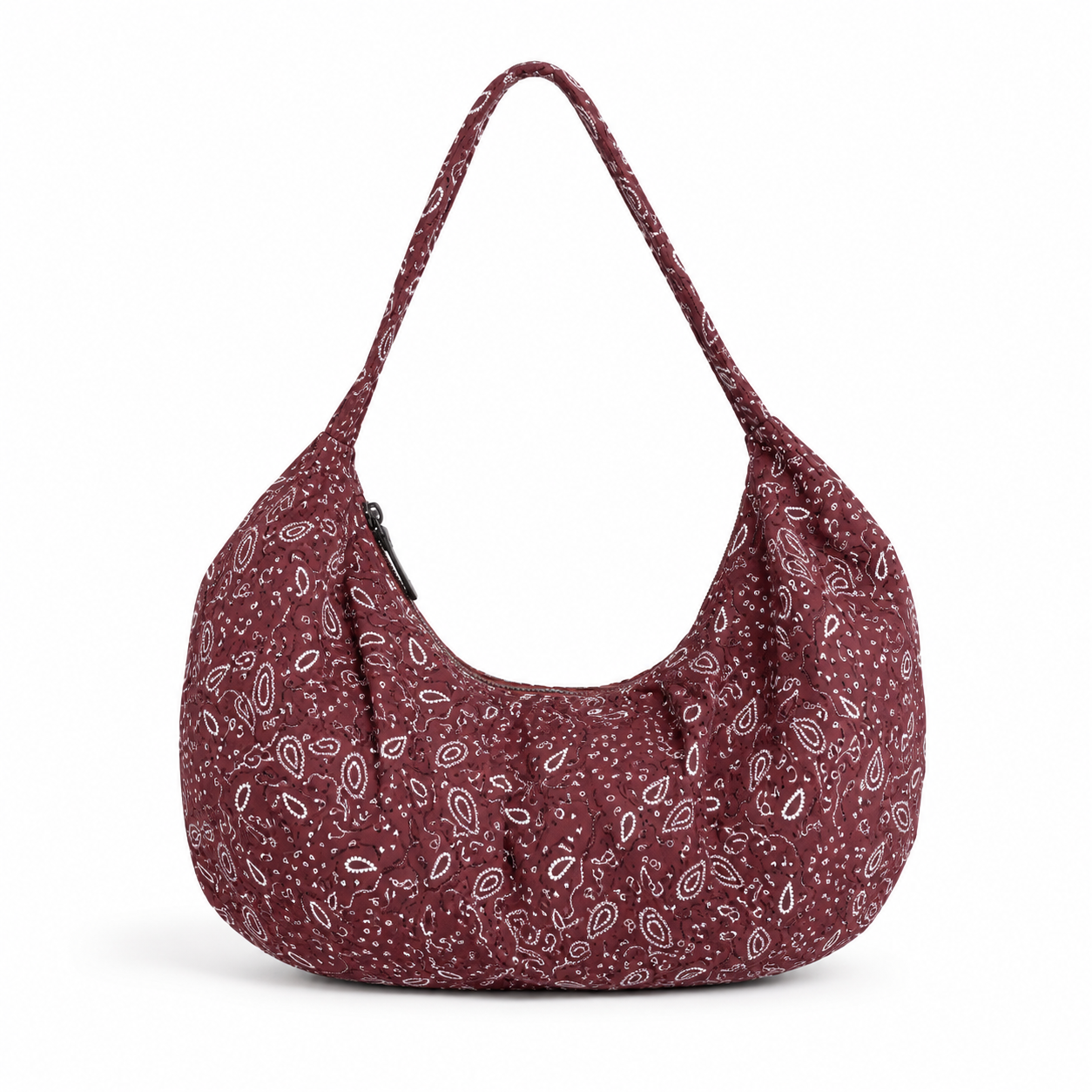Cartera Hobo Isadora Estampado Paisley Bordeaux