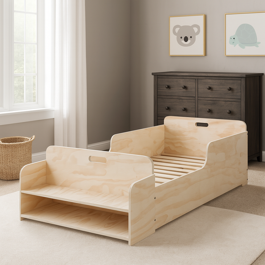Cama Montessori de Madera con Almacenaje