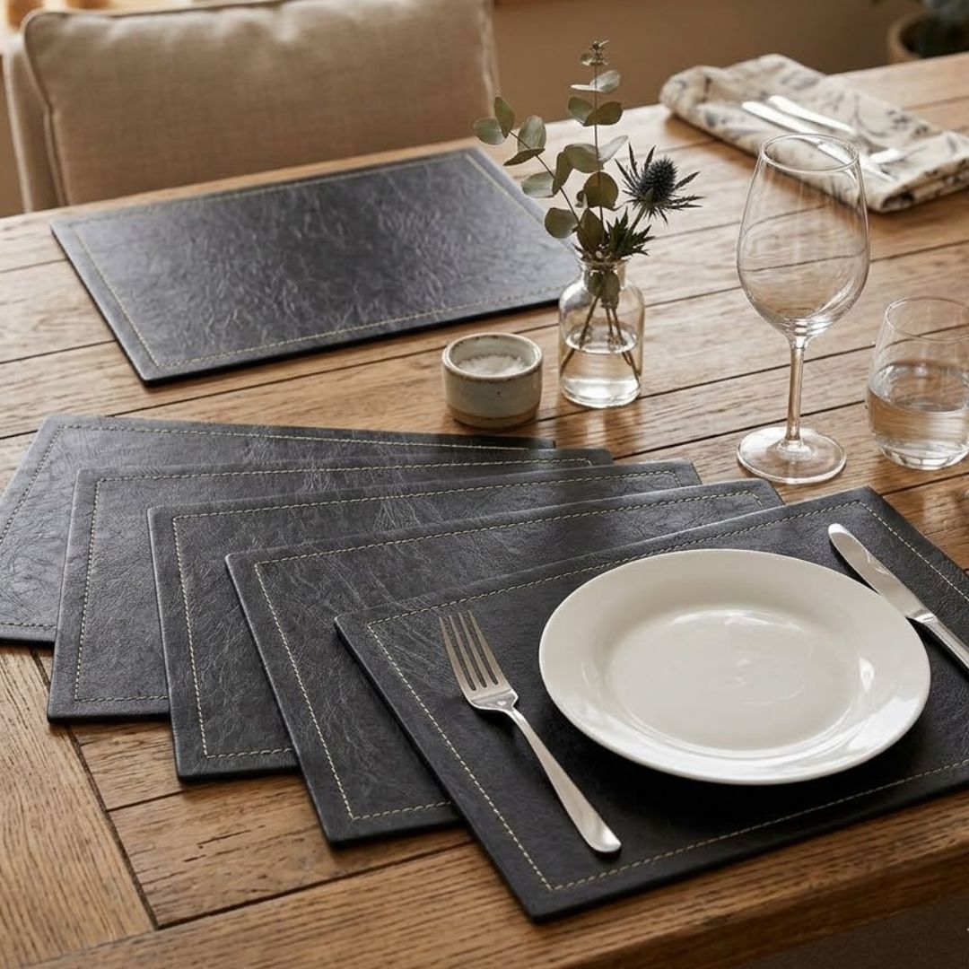 Set de 5 Individuales Clasic color Negro 30x40cm