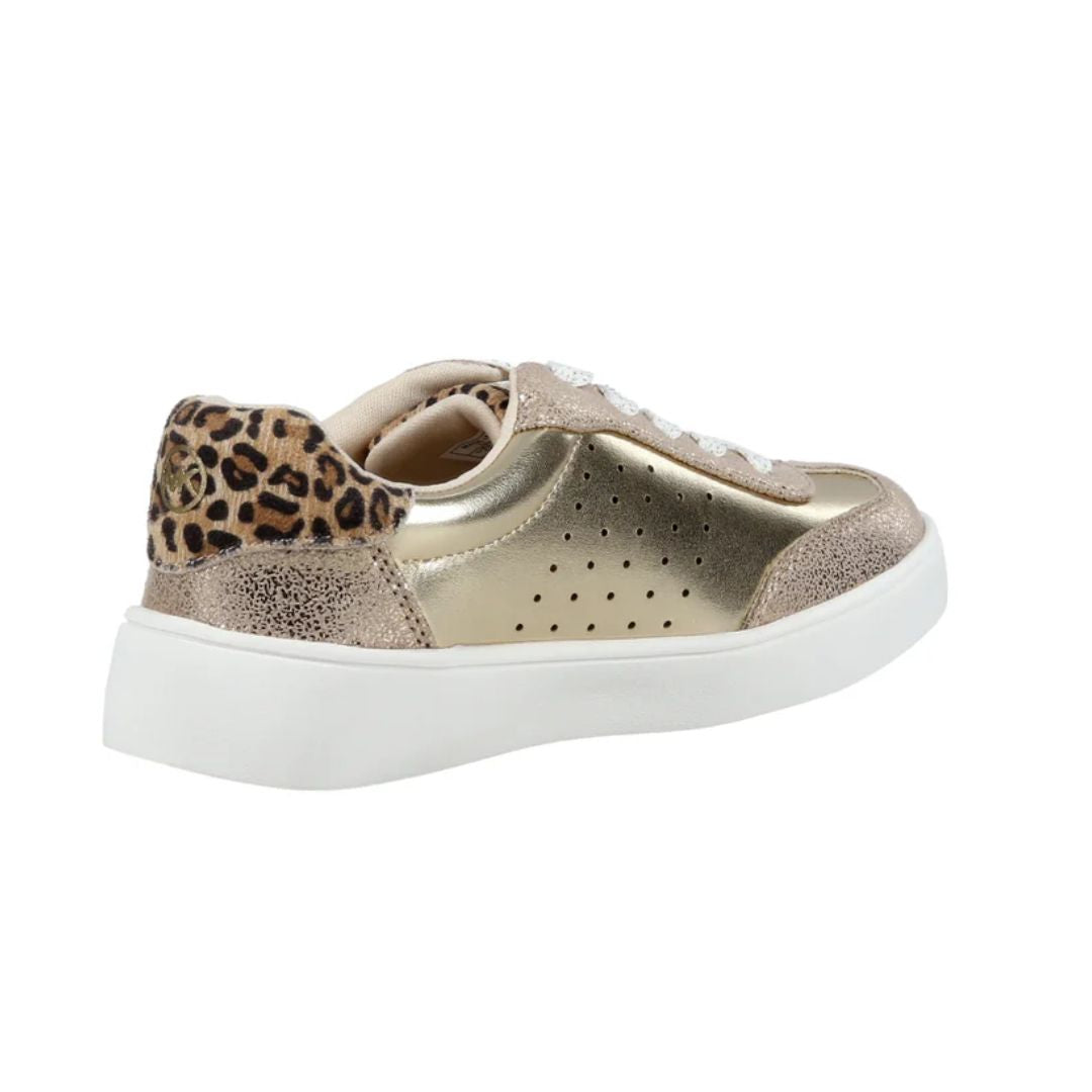 Zapatillas Michael Kors Originales Dorados con Detalle Animal Print