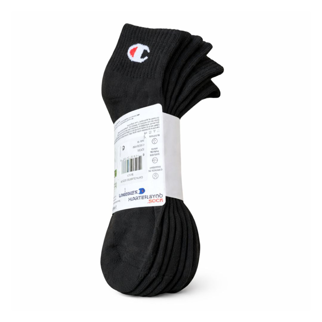 Pack de 3 Pares de Calcetines Cortos Champion Negros de 8 a 11.5