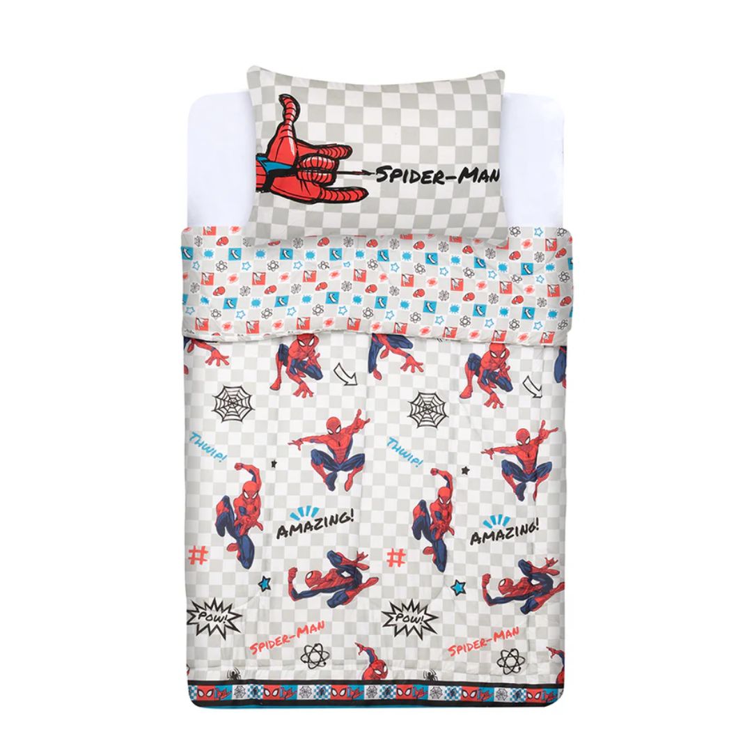 Plumón 1.5 Plazas Spiderman Letras