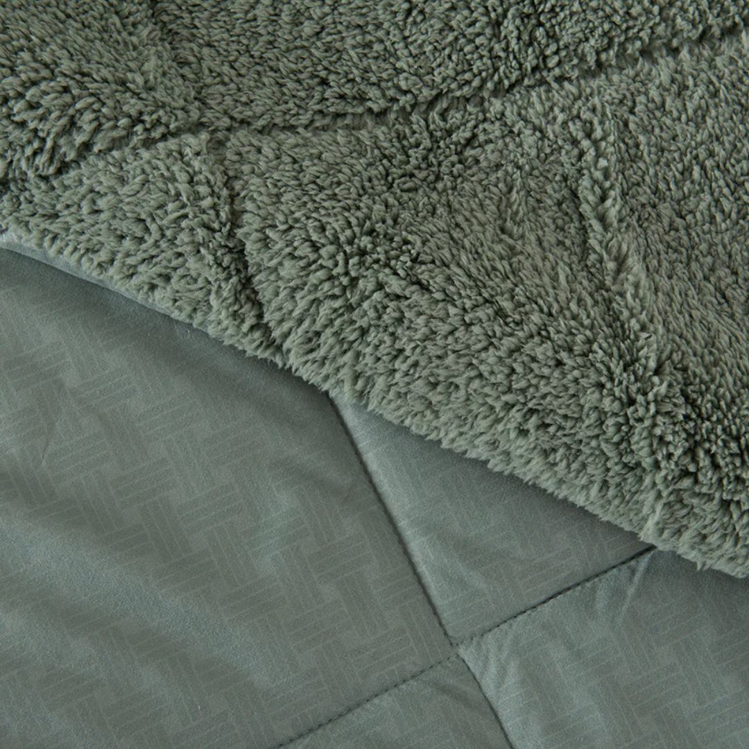 Plumón 2 Plazas Coral Emboss Sherpa Verde Mashini