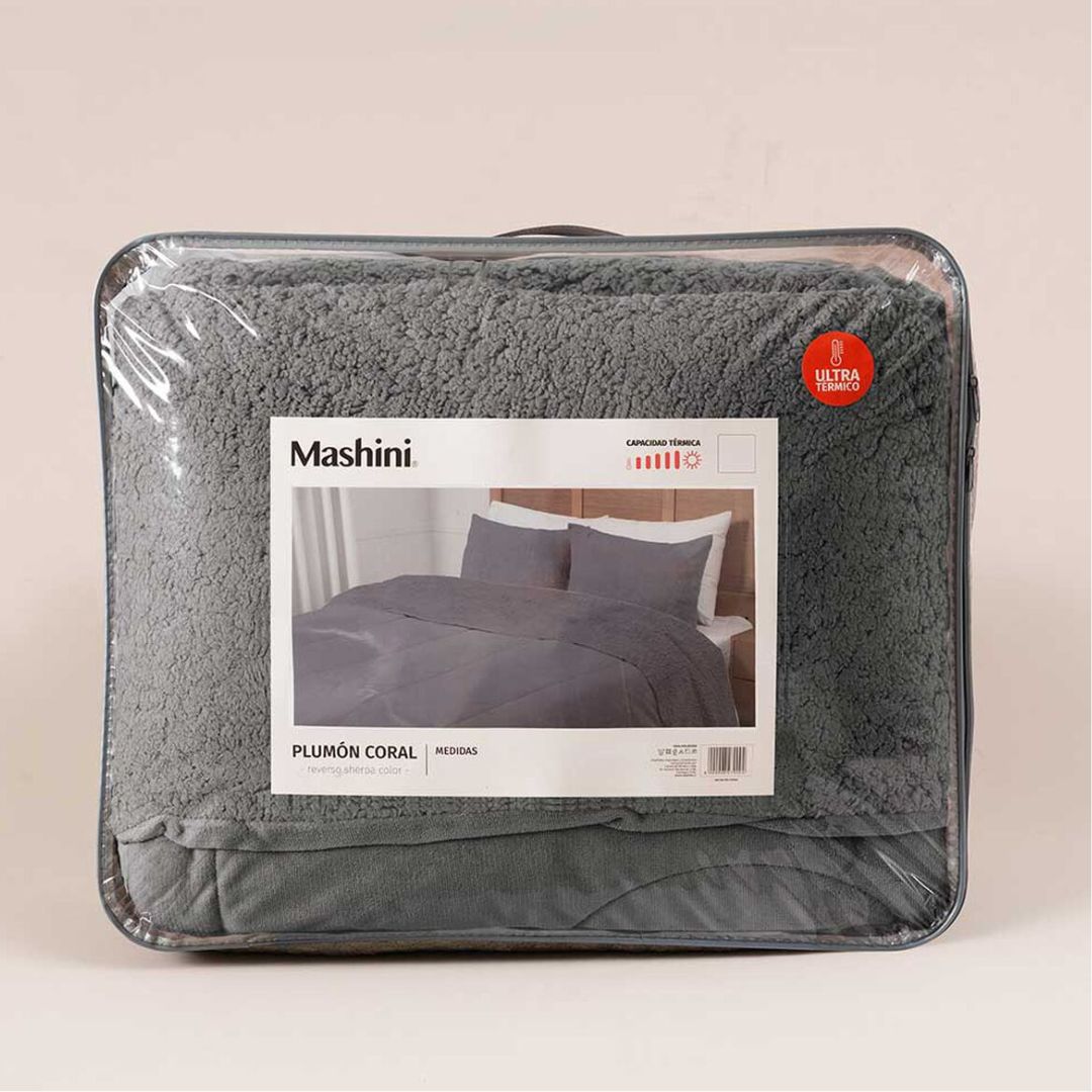 Plumón Coral Sherpa 1.5 Plazas Marengo Mashini