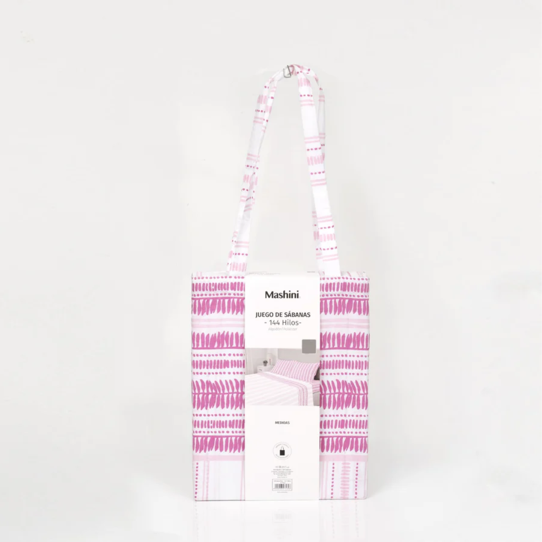 Sábana 1.5 Plazas 144 Hilos Estampado Tiva Mashini