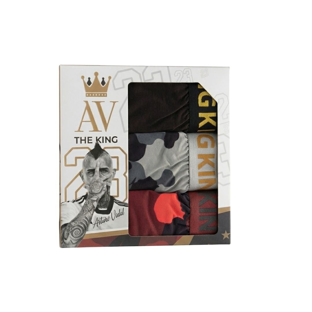 set de 3 boxers Arturo Vidal The King Generico