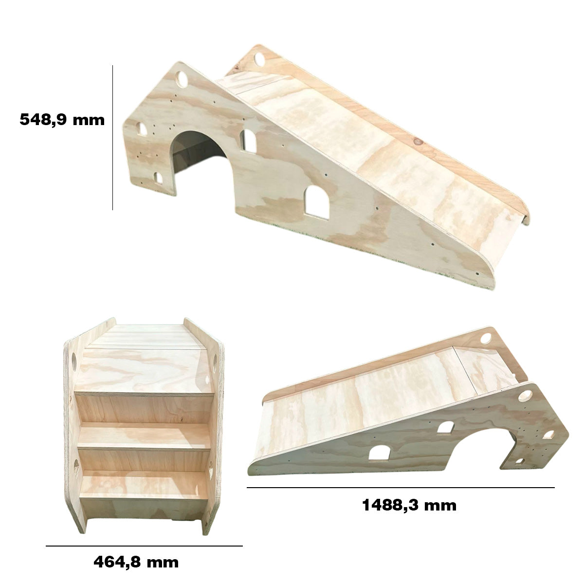 Pack 4 Montessori: Mesa + Silla + Resbalín para Niños