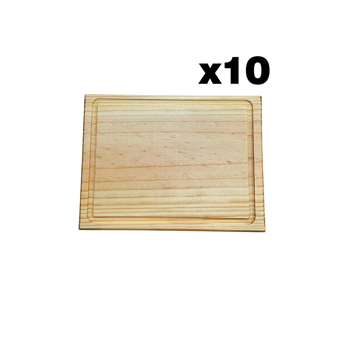 Pack De 10 Tablas O Plato Rectangular Modelo4, 30x22