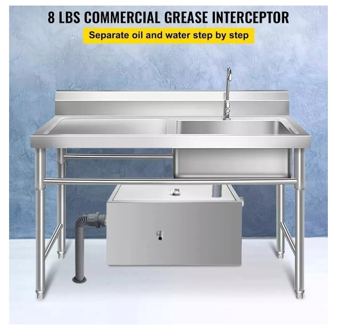 Trampa de Grasa Acero Inoxidable 50x25x25cm
