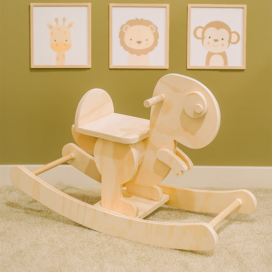 Mecedora de Madera para Niños con Forma de Dinosaurio