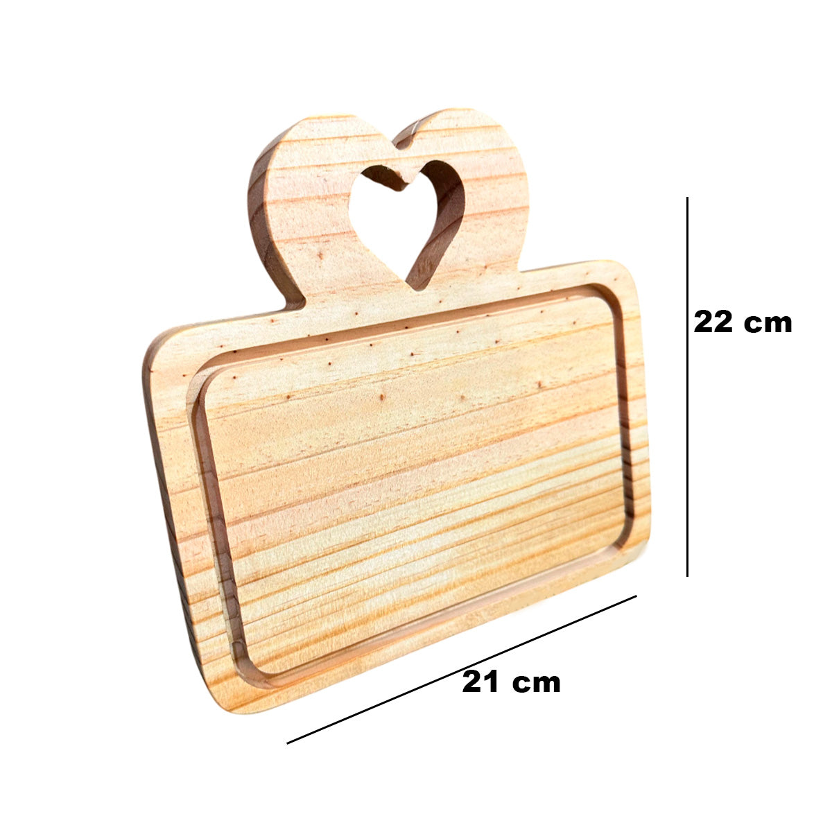 Pack de 10 Tablas de Picoteo Corazón 22x21 cm