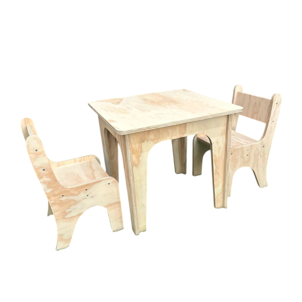 Mesa Montessori de Madera con 2 Sillas para Niños