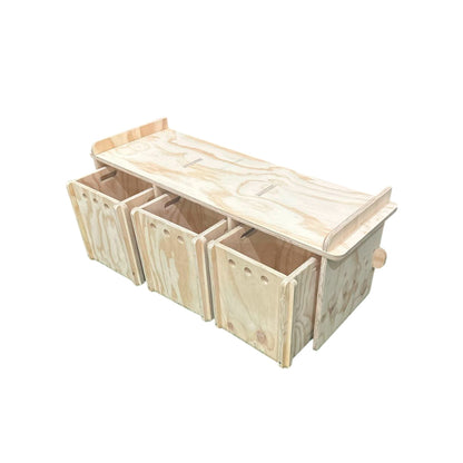 Organizador Montessori de Madera con Ruedas