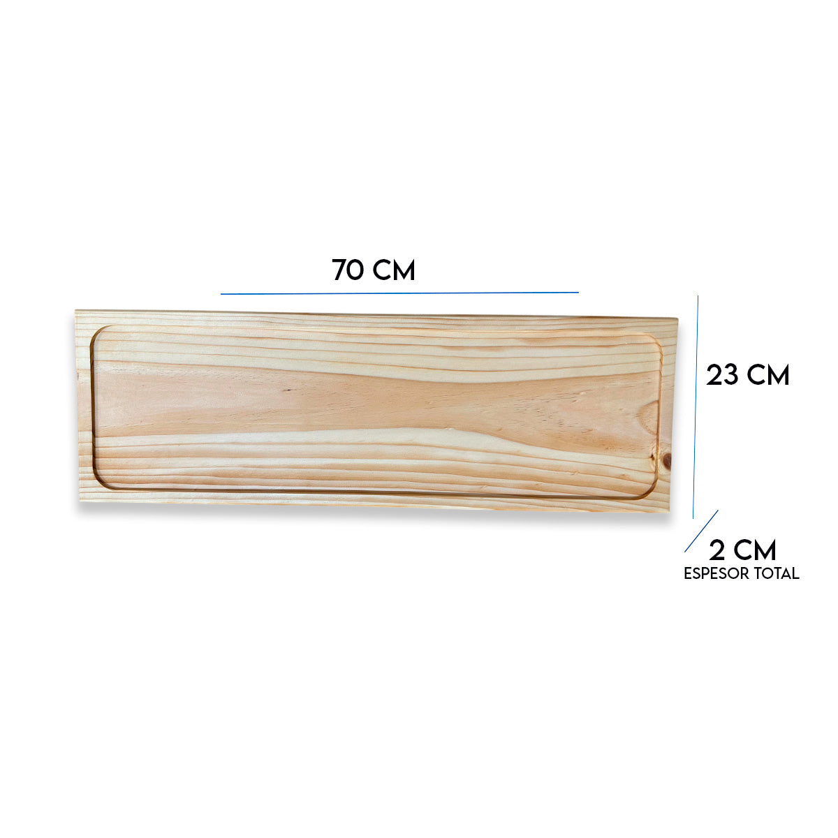 tabla de Picoteo Pino mod 3 70x23x2 cm