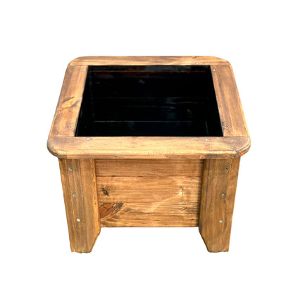 Macetero O Jardinera De Madera Color Roble 50x50x38
