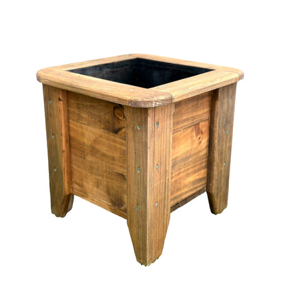 Macetero O Jardinera De Madera Color Roble 50x50x38