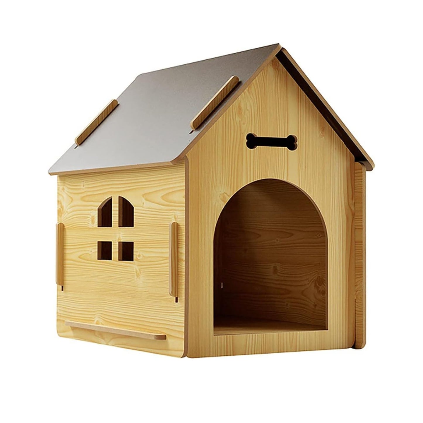 Casa de Madera Premium para perro - (51x37x51 cm)