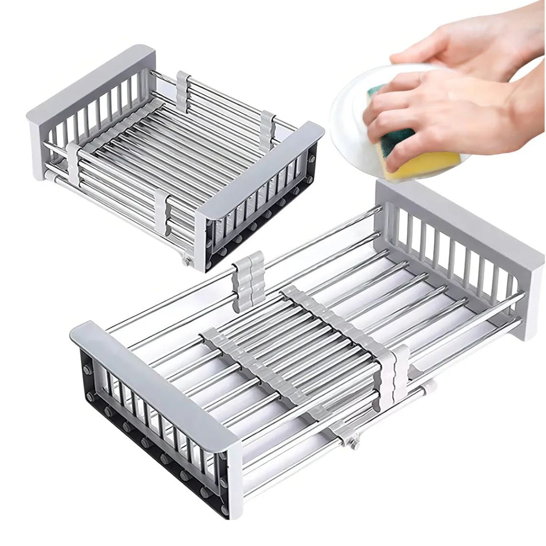 Secaplatos Extensible Acero Inoxidable Para Lavaplatos - Ajustable y Multiuso