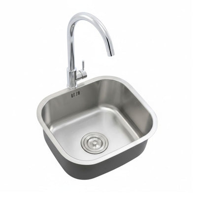 Lavaplatos de Cocina en Acero Inoxidable con llave (39 x 36 cm)