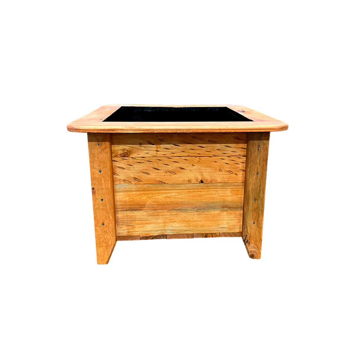 Macetero O Jardinera De Madera Color Alerce 50x50x38