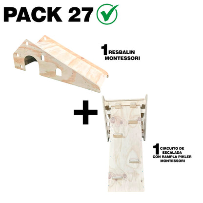 Pack 27 Montessori: Resbalín + Circuito de Escalada para Niños