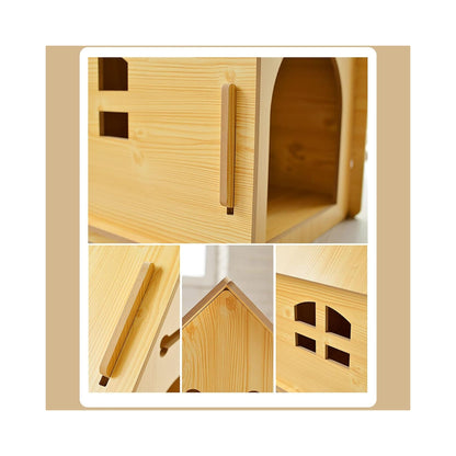 Casa de Madera Premium para perro - (51x37x51 cm)