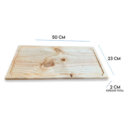 Tabla de Picoteo mod 1 Pino 50x23x2 cm