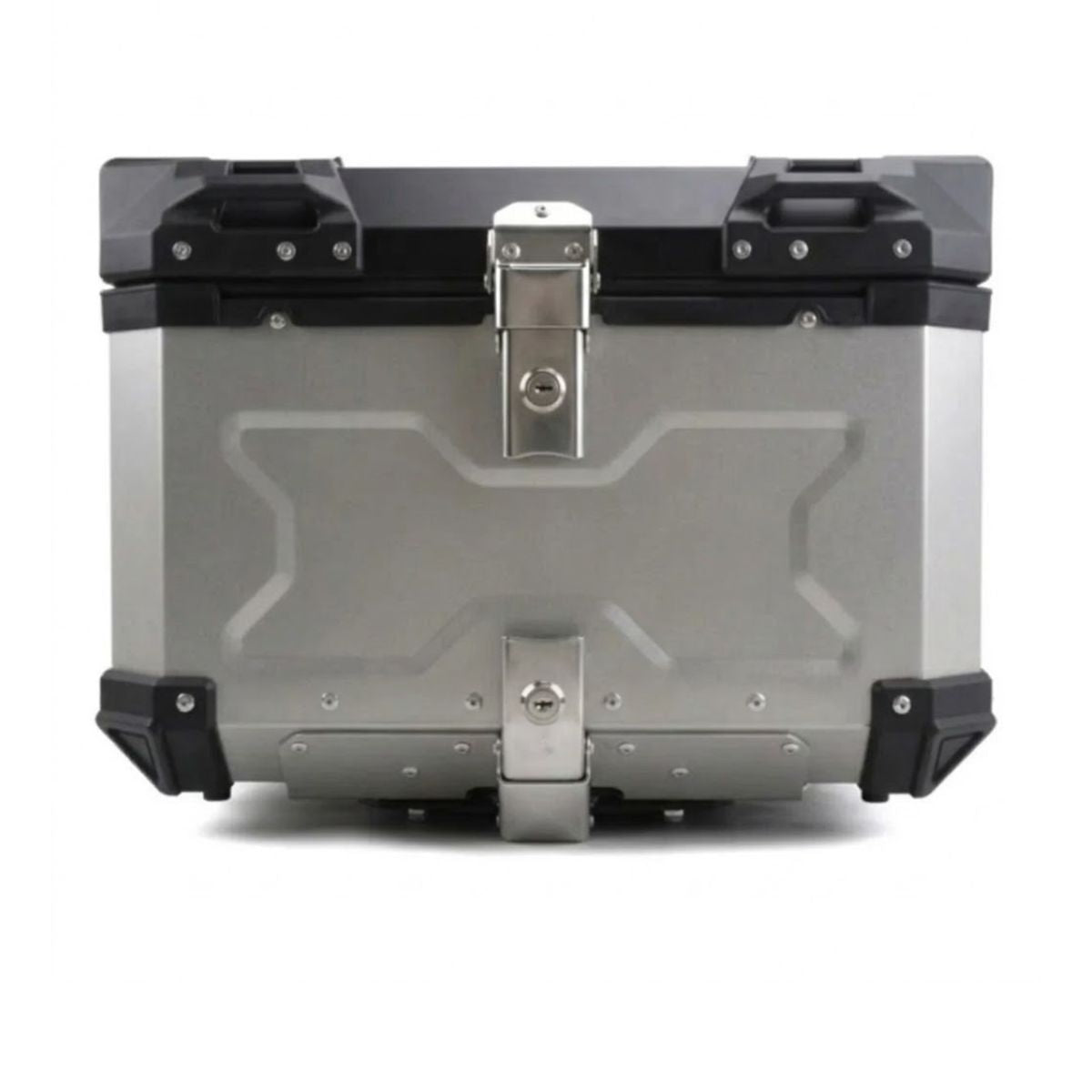 Maleta Top Case Aluminio Moto 55 L color Plata