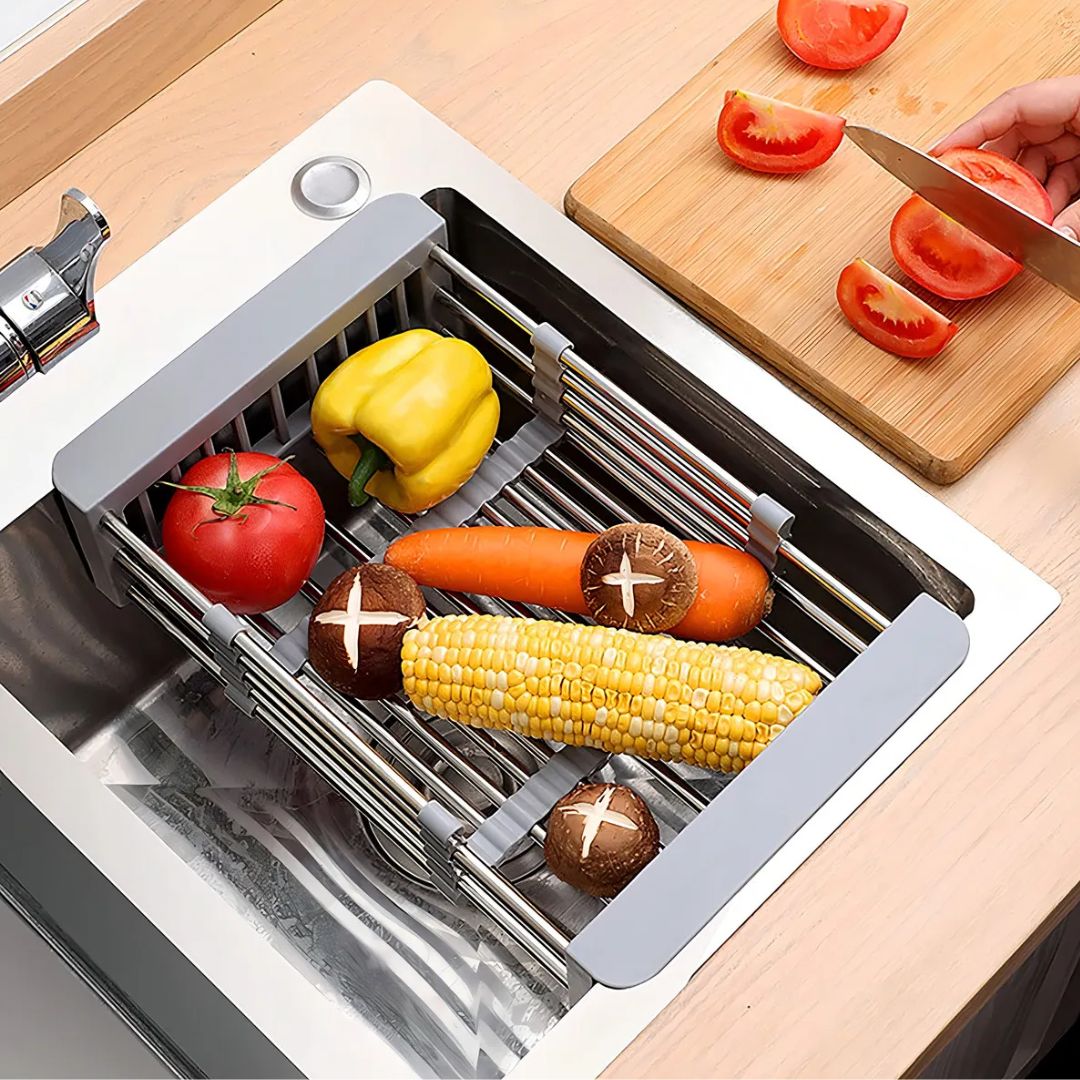 Secaplatos Extensible Acero Inoxidable Para Lavaplatos - Ajustable y Multiuso