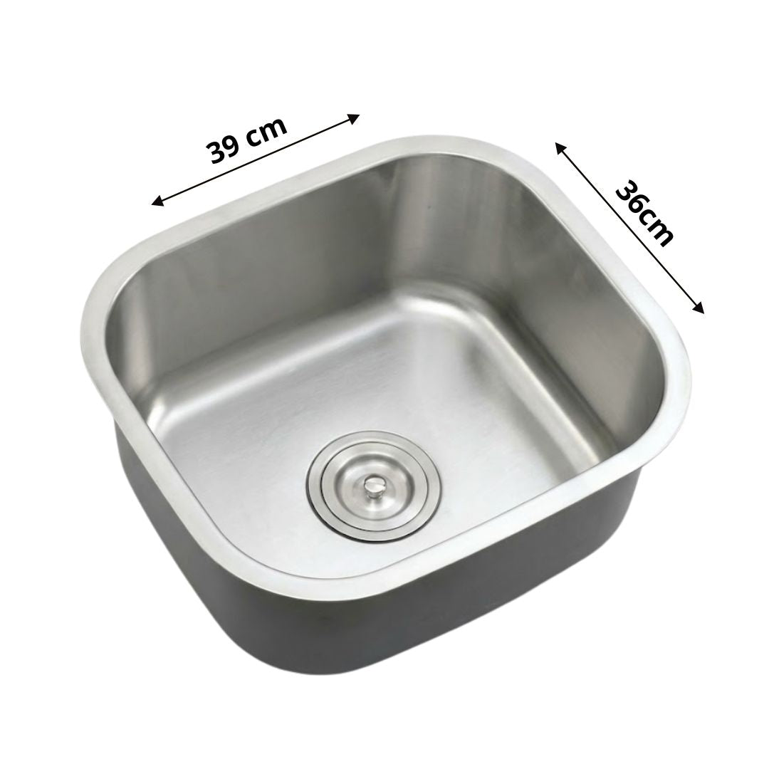 Lavaplatos de Cocina en Acero Inoxidable con llave (39 x 36 cm)