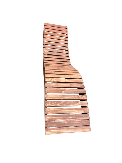 Reposera Curva de Madera Natural Tratada