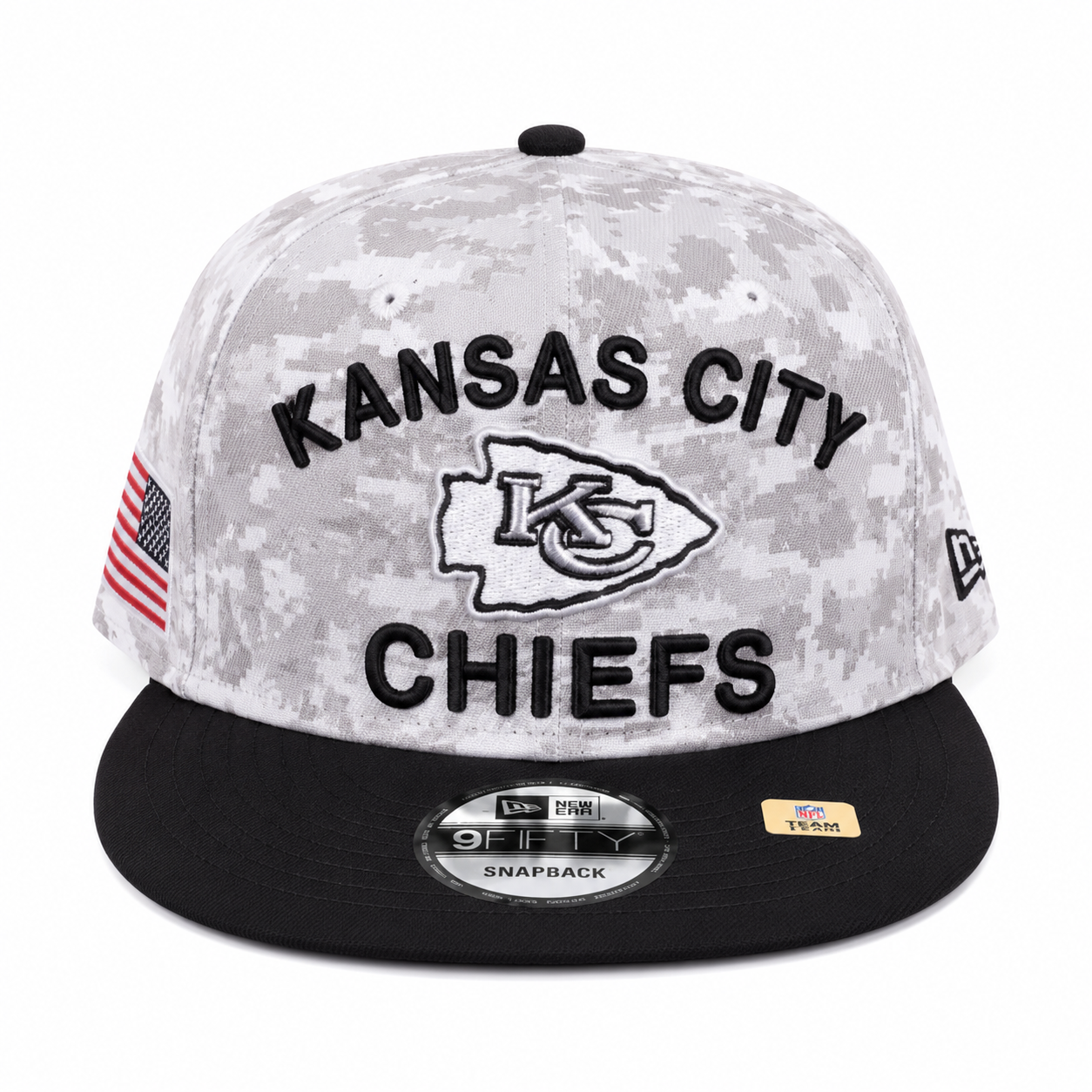 Gorro Original Kansas City Chiefs New Era 9FIFTY Snapback Camuflaje Gris