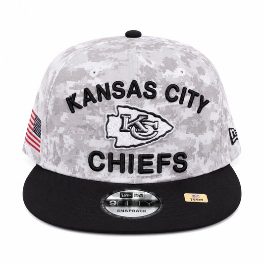 Gorro Original Kansas City Chiefs New Era 9FIFTY Snapback Camuflaje Gris