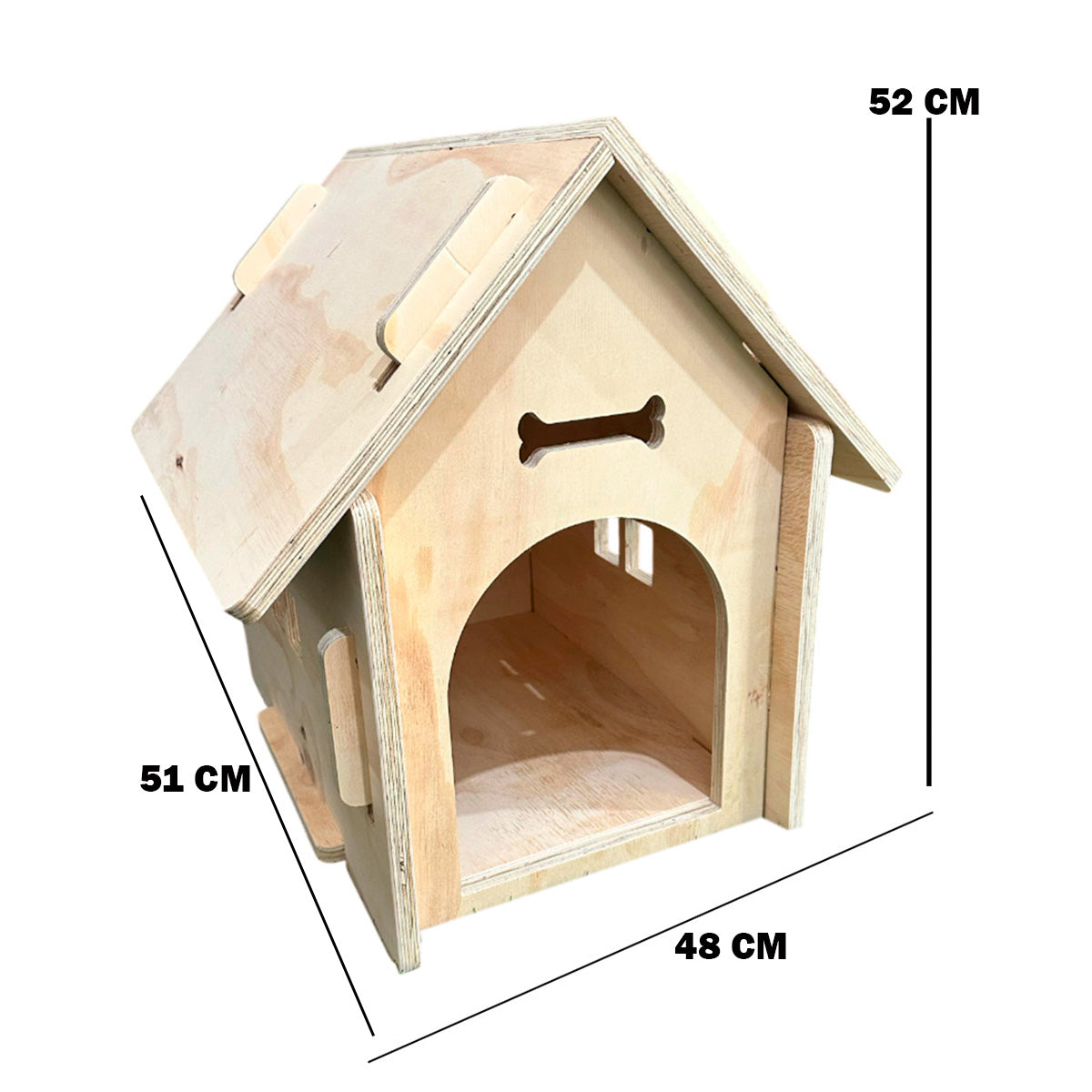 Casa De Madera Para Perros Pequeños Y Medianos