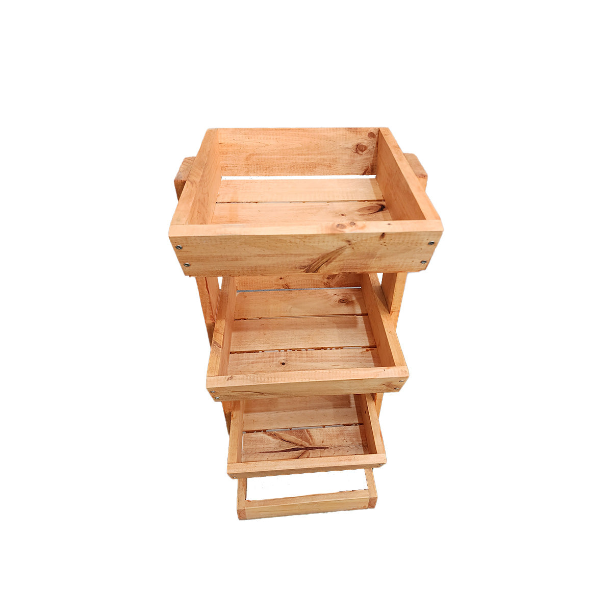 Verdulero de Madera 3 Bandejas Alerce 85x35x38