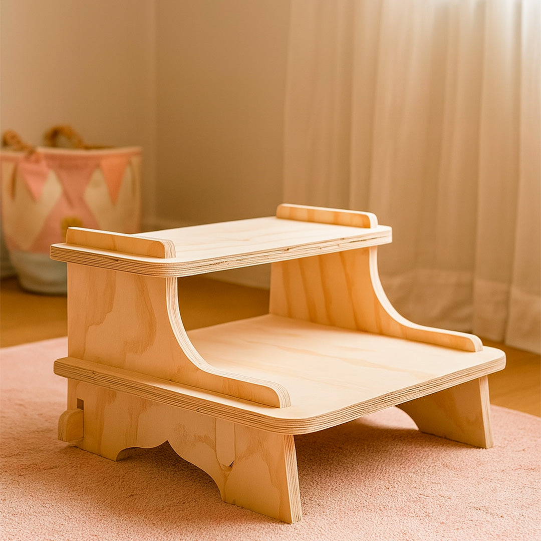 Escalón de Aprendizaje Montessori de Madera para Niños