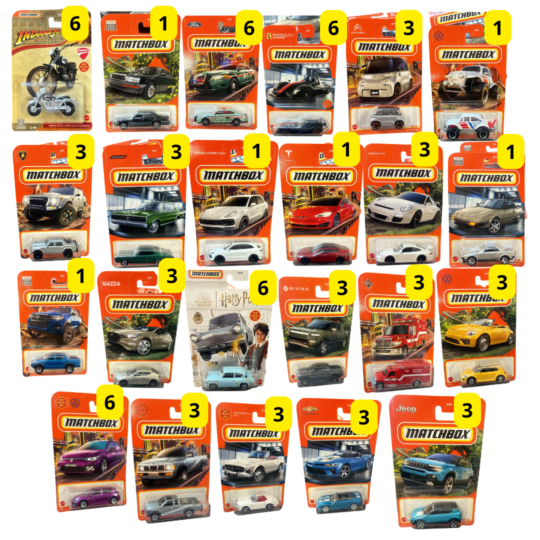 Caja Matchbox Mattel 72 Unidades Surtidas Originales