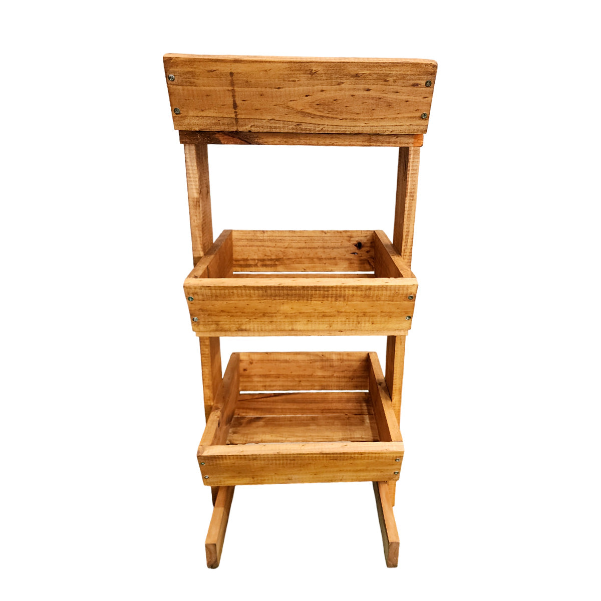 Verdulero de Madera 3 Bandejas Color Roble