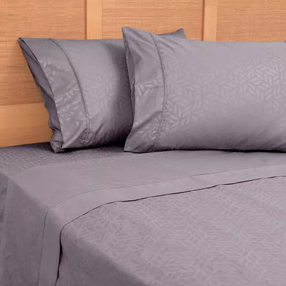 Sábanas 2.5 plazas 240 hilos gris Plumetti Mashini