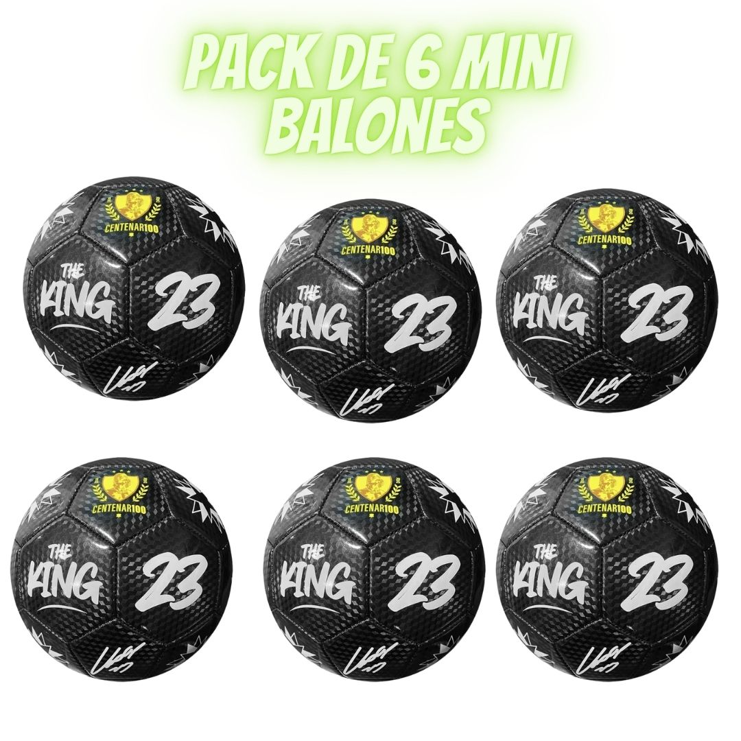 Pack de 6 mini balones Colo-Colo Centenario “The King 23” Negro
